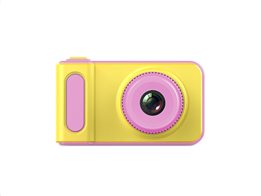 Παιδική Φωτογραφική Μηχανή και Κάμερα με οθόνη LCD σε ροζ χρώμα, 8x4.5x4.5 cm