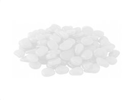 Σετ Διακοσμητικές Πέτρες 100 τεμαχίων ακανόνιστου μεγέθους σε λευκό χρώμα