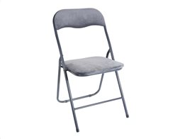 Πτυσσόμενη καρέκλα με βελούδινο κάθισμα και πλάτη, για εσωτερική και εξωτερική χρήση