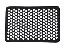 Πατάκι Χαλάκι εισόδου με διάτρητο σχέδιο σε μαύρο χρώμα 40x60 cm, Harold