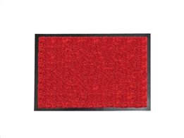 Πατάκι Χαλάκι εισόδου σε κόκκινο χρώμα με μαύρη βάση 60x80 cm, Baptiste