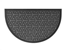 Aria Trade Πατάκι Χαλάκι εισόδου με γεωμετρικά σχέδια σε σκούρο γκρι χρώμα 45x75 cm, Wilson