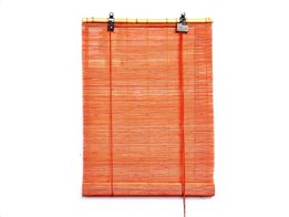 Στόρι Σκίασης Ρόλερ από ξύλο Bamboo σε πορτοκαλί χρώμα, 150x200 cm