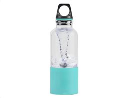 Επαναφορτιζόμενο Μπουκάλι Ανάδευσης Blender Bottle με LED σε μπλε χρώμα, 8x8x25 cm