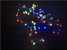 Χριστουγεννιάτικα Λαμπάκια 100 Led Φωτάκια πολύχρωμο Φωτισμό για εσωτερικό και εξωτερικό χώρο