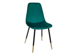 Καρέκλα σαλονιού με υφασμάτινη επένδυση και ξύλινο σκελετό, 45x51x86 cm