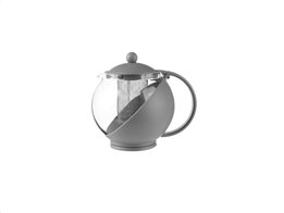 Γυάλινη Τσαγιέρα χωρητικότητας 1.25L με ενσωματωμένο φίλτρο σε 3 χρώματα, Tea pot Γκρι