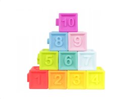 Σετ Παιδικοί Πολύχρωμοι Κύβοι 10 τεμαχίων, Baby blocks