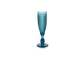 Γυάλινο Ποτήρι Σαμπάνιας, σε μπλε χρώμα, χωρητικότητας 180ml