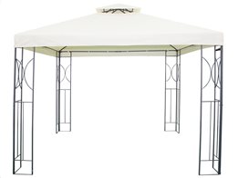 Gazebo Αδιάβροχο Κιόσκι Τέντα σε λευκό  χρώμα με μεταλλικό σκελετό, 3x3 m, Party Tent