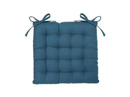 Τετράγωνο Μαξιλάρι Καρέκλας Σκαμπό σε μπλε χρώμα, 38x38 cm, Chair Cushion
