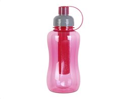 Aria Trade Μπουκάλι Παγούρι Νερού 800ml με δοχείο για παγάκια 8x8.5x22 cm Bottle with cooler Ροζ