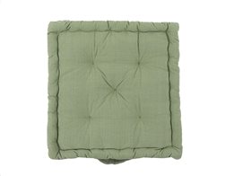 Aria Trade Τετράγωνο Μαξιλάρι Δαπέδου σε χακί χρώμα 40x40 cm Floor Cushion