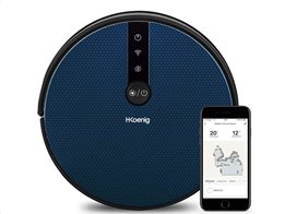 HKoenig Σκούπα Ρομπότ Smart με Wi-Fi και Λειτουργία Σφουγγαρίσματος SWRC120 και σύνδεση με Alexa-Google Home