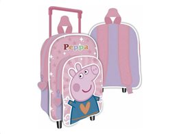 Disney Σχολική Τσάντα Τρόλεϊ Σακίδιο Πλάτης Νηπιαγωγείου με θέμα Peppa Pig, 24x36x12 cm, Trolley bag