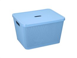 Πλαστικό Κουτί Αποθήκευσης γενικής χρήσης XL, με καπάκι, 35.9x29.4x21.5 cm Μπλε