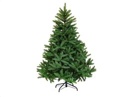 Τεχνητό Χριστουγεννιάτικο Δέντρο ύψους 210cm, με μεταλλική βάση σε πράσινο χρώμα