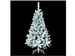 Τεχνητό Χριστουγεννιάτικο Δέντρο ύψους 180 cm, χιονισμένο, με μεταλλική βάση, Sapin Floque