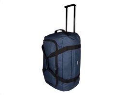 Σακ Βουαγιάζ τσάντα trolley με τηλεσκοπικό χερούλι και ροδάκια σε μπλε σκούρο χρώμα, 58.5x29x29cm