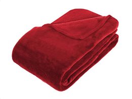 Διπλή Κουβέρτα από Πολυεστέρα σε Κόκκινο Χρώμα, 230x180x1 cm