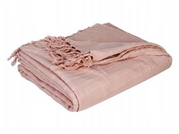 Ριχτάρι Καναπέ Κρεβατιού με Κρόσσια στο τελείωμα σε ροζ απόχρωση, 250x230 cm
