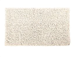 Χνουδωτό Αντιολισθητικό Χαλάκι Μπάνιου με Μικροΐνες σε 4 χρώματα, 45x75 cm, Bath Mat Λευκό