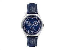 Ted Baker Ανδρικό Ρολόι Χειρός με Μπλε Καντράν και Μπλε Δερμάτινο Λουράκι, BKPDQS107