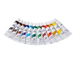 Σετ τέμπερες ζωγραφικής 12 τεμαχίων, χρώματα λαδιού  12 ml σε όλα τα χρώματα, Oil Paint