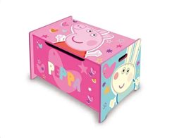 Ξύλινο Έπιπλο Μπαούλο Αποθήκευσης παιχνιδιών και Αντικειμένων με Θέμα την Peppa Pig, από Ξύλο MDF