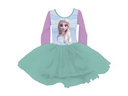 Παιδικό Mακρυμάνικο Κορμάκι Μπαλέτου με την Elsa με Τιρκουάζ τούλινη Φούστα, Frozen Girl's Dress 8