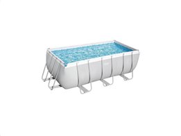 Bestway Set πισίνα για Εξωτερικό χώρο, φίλτρο σκάλα, αντλία, 412x201x122cm, Power Steel, 56457