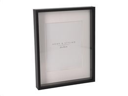 Ξύλινη Κορνίζα Παραλληλόγραμμη με Μαύρο πλαίσιο 30x38 cm, Photoframe