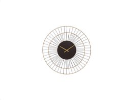 Αναλογικό Μεταλλικό Ρολόι Τοίχου διαμέτρου 69.5 cm σε Χρυσό χρώμα, Wall clock