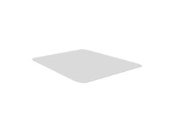 Alpina Διάφανο Τετράγωνο Προστατευτικό Πατάκι Δαπέδου, 90x90x0.02 cm