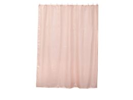 Κουρτίνα μπάνιου μονόχρωμη από πολυεστέρα σε ροζ χρώμα, 180x200 cm