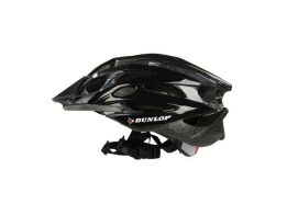 Dunlop Προστατευτικό κράνος ποδηλάτου από πλαστικό με ρυθμιζόμενο ιμάντα, 20x16.5x29 cm Μαύρο