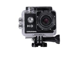 Grundig Action camera με αδιάβροχη θήκη σε μαύρο χρώμα, οθόνη 2'', 720 pixels, 4.1x2.6x5.9 cm, 23063