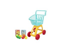 Σετ Παιδικό πλαστικό καρότσι Supermarket 9 τεμ.,τρόλεϊ, για παιδιά από 24 μηνών,29.5x29x39.5 cm