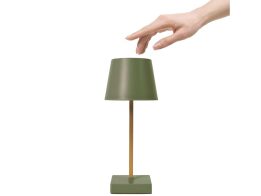Επιτραπέζιο LED Φωτιστικό με Λειτουργία Αφής από Πλαστικό σε Πράσινο χρώμα, 10.5x10.5x26 cm