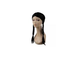 Γυναικεία Περούκα με Κοτσίδες Μελαχρινή μήκους 55 cm σε μαύρο χρώμα, Wednesday braiding