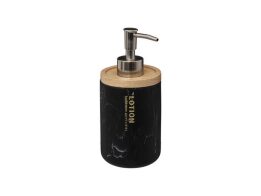 Διανεμητής σαπουνιού Dispenser Δοχείο για κρεμοσάπουνο με αντλία και εφέ μαύρο μάρμαρο, 7.5x19 cm