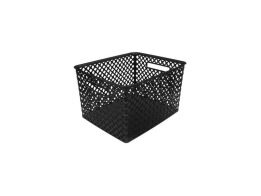 Κουτί αποθήκευσης 19L πλαστικό με λαβές, σε μαύρο χρώμα, 30.5x37x21.7 cm Storage boxes