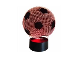 Διακοσμητικό φωτιστικό σε σχήμα μπάλας ποδοσφαίρου 3D led, με τηλεχειριστήριο, 14x14x19 cm