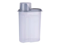 Alpina Πλαστικό Δοχείο Βάζο Δημητριακών Χωρητικότητας 2.4lt με Μεζούρα, 17x10x27 cm