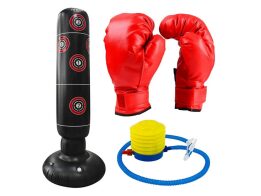 Παιδικό σετ πυγμαχίας με σάκο και γάντια, 55x55x160 cm, Boxing Set