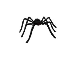 Αράχνη Ταραντούλα Γίγας διακοσμητική αποκριάτικη, με χνουδωτή υφή, 90cm, σε μαύρο χρώμα, Spider