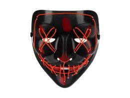 Αποκριάτικη Halloween μάσκα led με 3 λειτουργίες φωτισμού, 18x15x20 cm