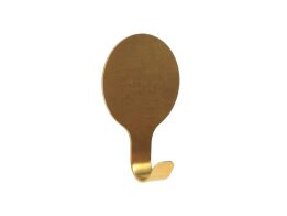 Άγκιστρο μπάνιου στρογγυλό, από ανοξείδωτο ατσάλι, σε χρυσό χρώμα, 3x2.5x6.3 cm
