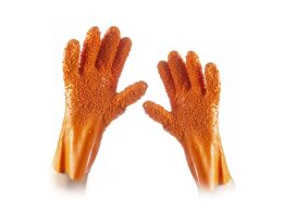 InnovaGoods Γάντια αποφλοίωσης λαχανικών και φρούτων, σε πορτοκαλί χρώμα, 14x6.2x19.0 cm