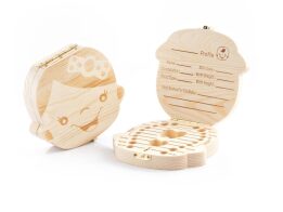 InnovaGoods Ξύλινο Κουτάκι για Δόντια Μωρού για τις Πρώτες Αναμνήσεις 13x3x12 cm, V0100974 Κορίτσι